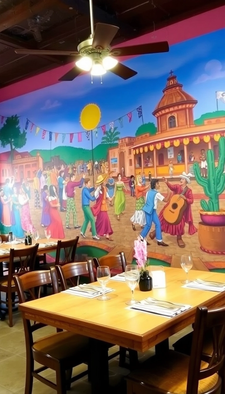 39 Old Mexican House Ideas to Spice Up Your Home Decor - 15. Celebratory Wall Murals