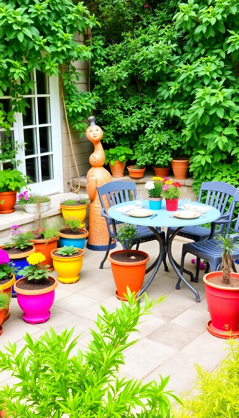 39 Old Mexican House Ideas to Spice Up Your Home Decor - 12. Colorful Garden Decor