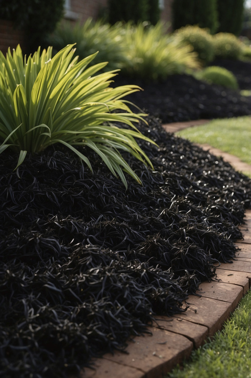 Black Mulch Landscaping Ideas