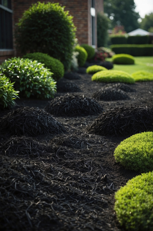 Black Mulch Landscaping Ideas