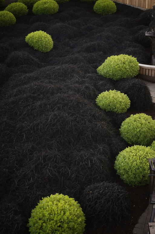 Black Mulch Landscaping Ideas