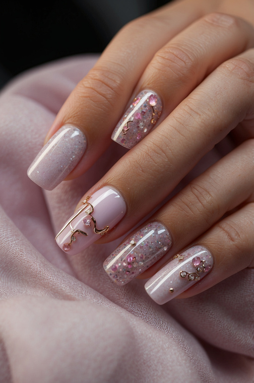 Girly Acrylic Nails