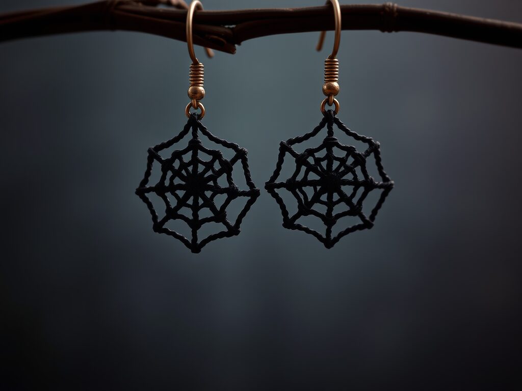 Image for Spider Web Earrings: