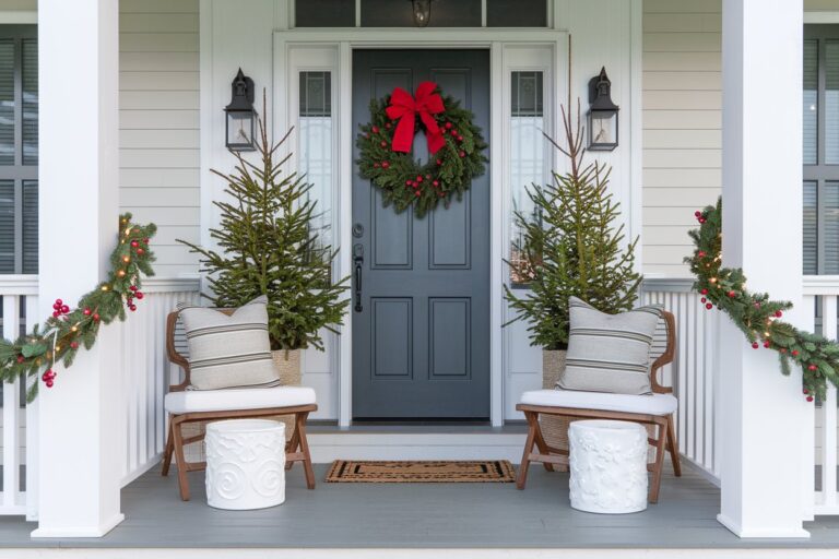 22 Christmas Front Porch Decor Ideas