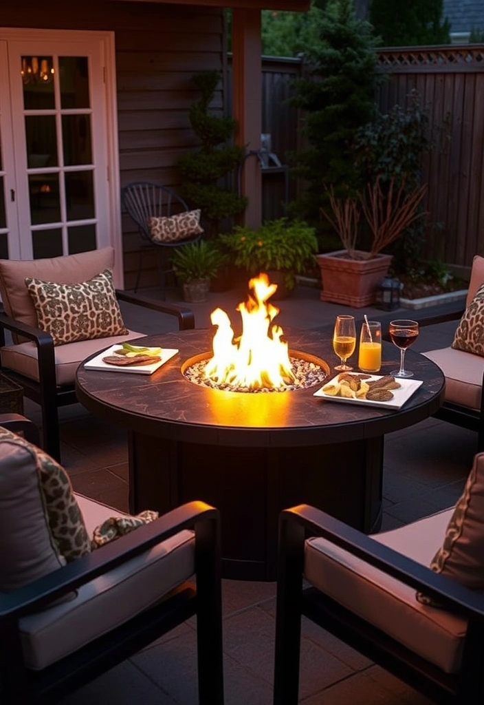 22 Deck and Patio Fire Pit Ideas That Will Ignite Your Outdoor Evenings! - 3. Fire Pit Table