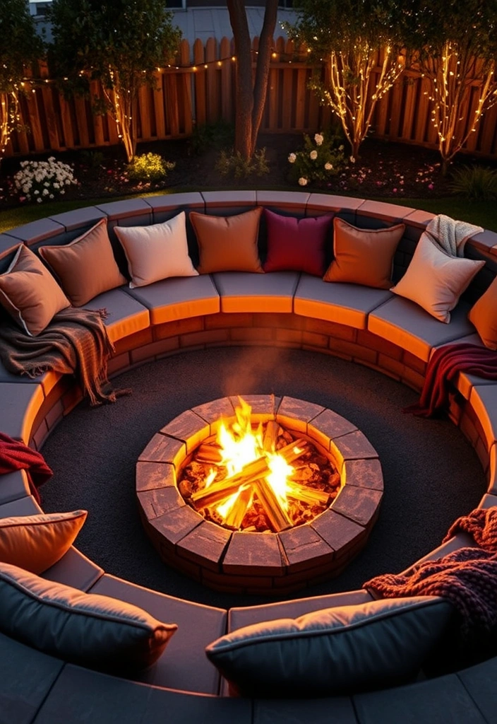 21 Stunning Fire Pit Ideas to Elevate Your Backyard Gatherings (You’ll Love #14!) - 5. Cozy Sunken Fire Pit