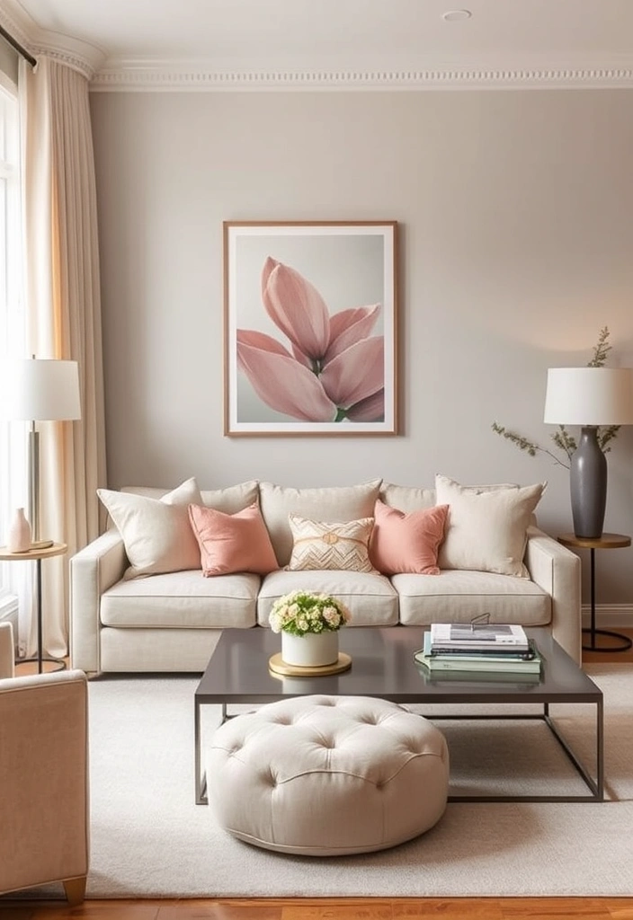 29 Timeless Neutral Home Decor Ideas That Will Elevate Your Space! - 16. Soft Accent Colors