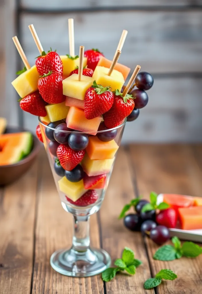 21 Easy Party Appetizers That Will Wow Your Guests (You Won't Believe #12!) - 11. Fruit Skewers