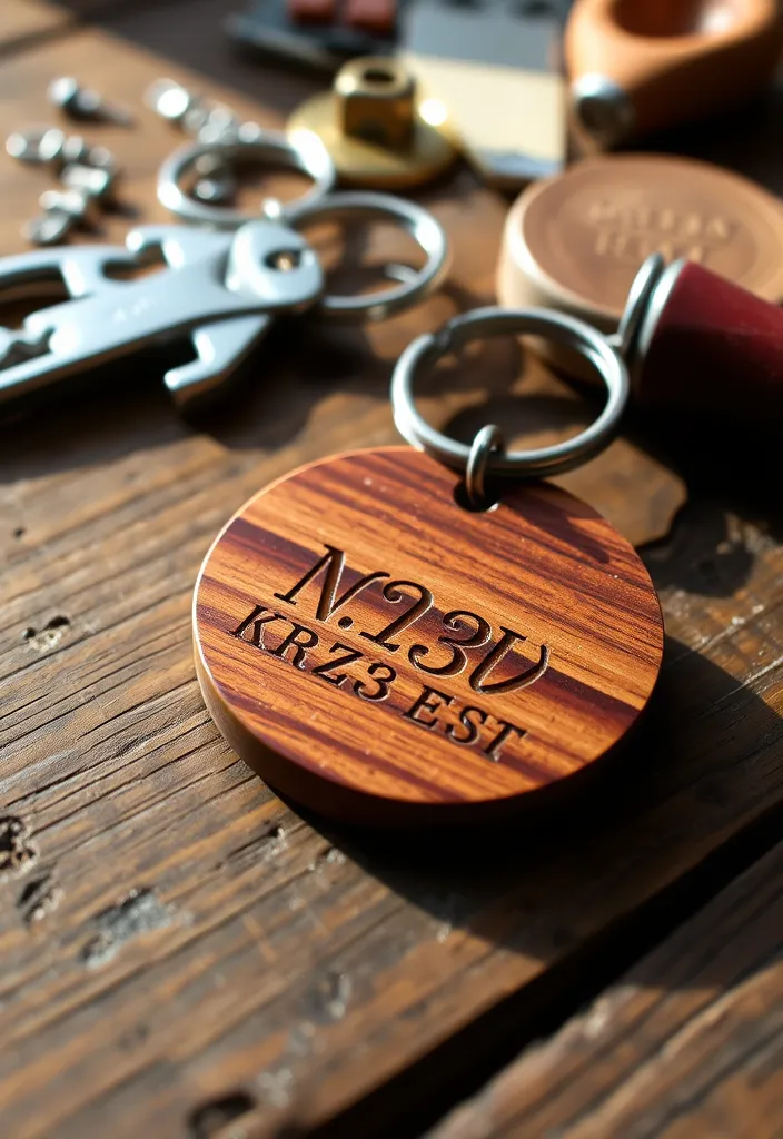 23 Homemade Valentine Gift Ideas for Him That Will Make His Heart Melt! - 8. Personalized Keychain