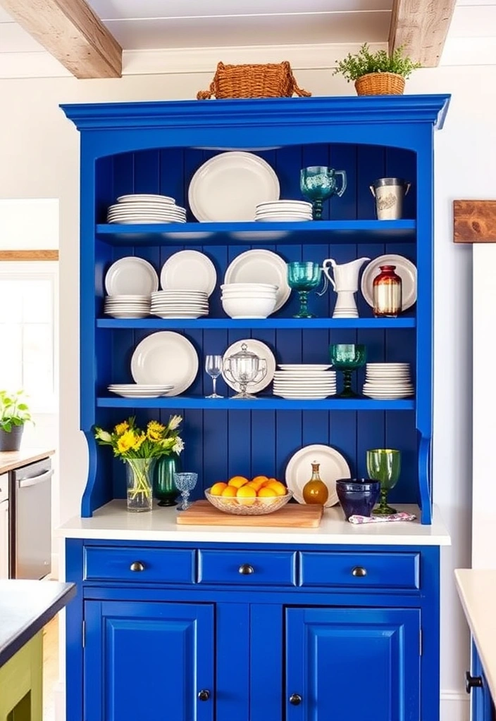 26 Hutch Redo Ideas That Will Transform Your Space (You Won't Believe #14!) - 1. Brighten Up with Bold Colors