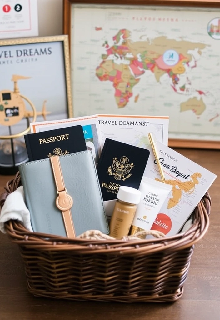 29 Creative School Auction Gift Basket Ideas That'll Make Your Fundraising Efforts Soar! - 13. Travel Dreams Basket