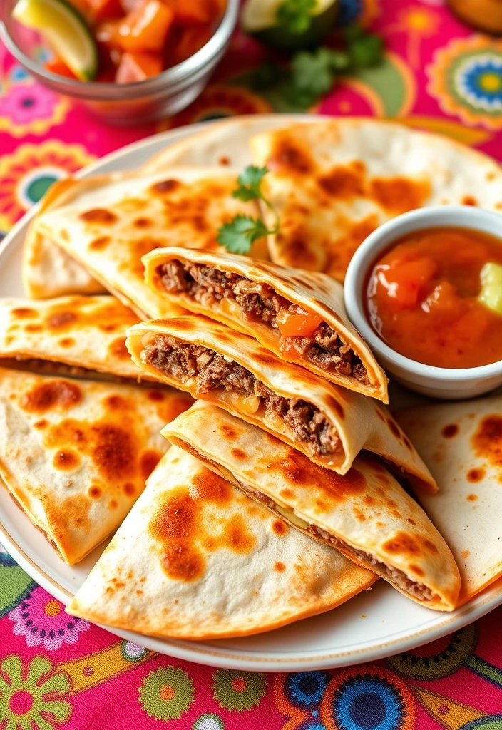 27 Ground Beef Recipes for Dinner That'll Make You the Family Hero! - 11. Beef and Cheese Quesadillas