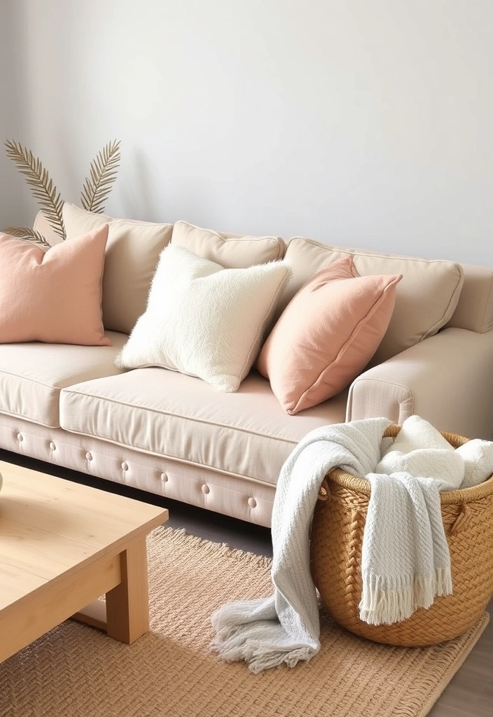 29 Timeless Neutral Home Decor Ideas That Will Elevate Your Space! - 1. Soft Beige Sofa