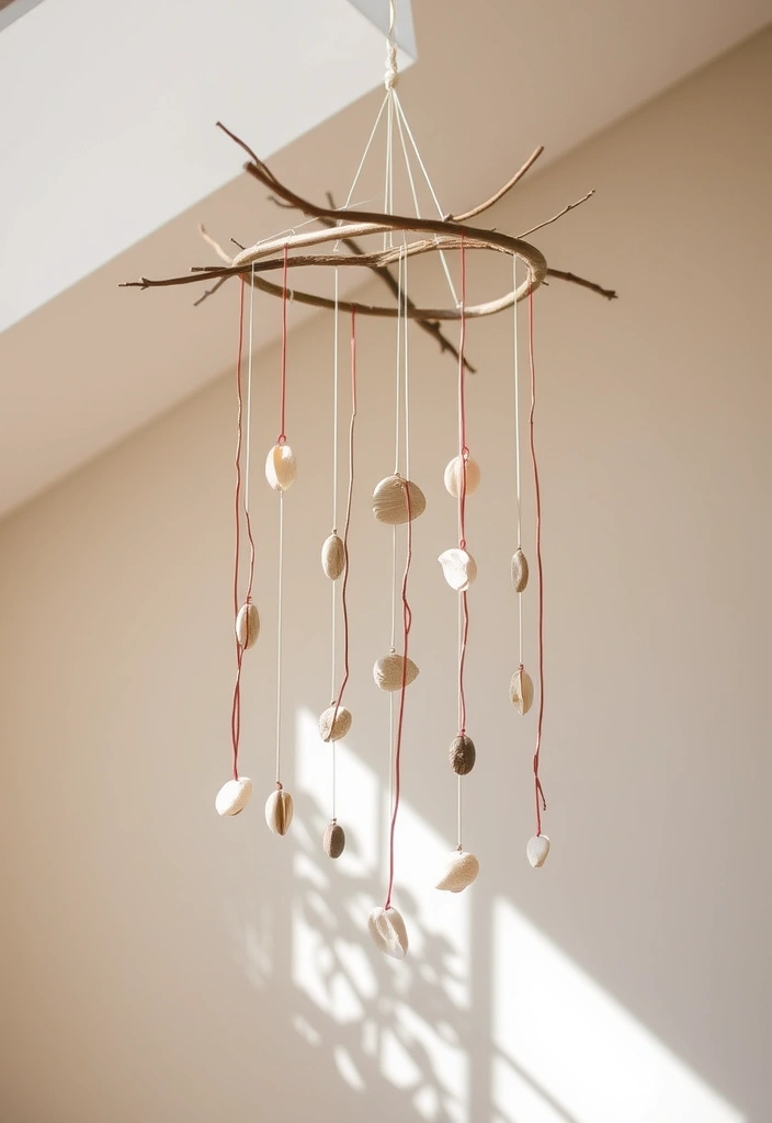 27 Creative Room Decor Hacks That Cost Absolutely Nothing! - 17. DIY Mobile from Nature