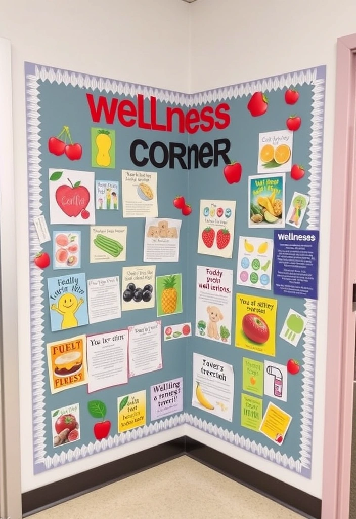 28 Unique Bulletin Board Ideas for Teachers' Classrooms That Will Inspire Every Student! - 18. Wellness Corner: Healthy Living Tips