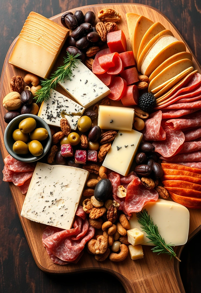 24 Easy Pleasy Snacks for Game Day Parties (You Won't Believe #11!) - 17. Cheese and Charcuterie Board