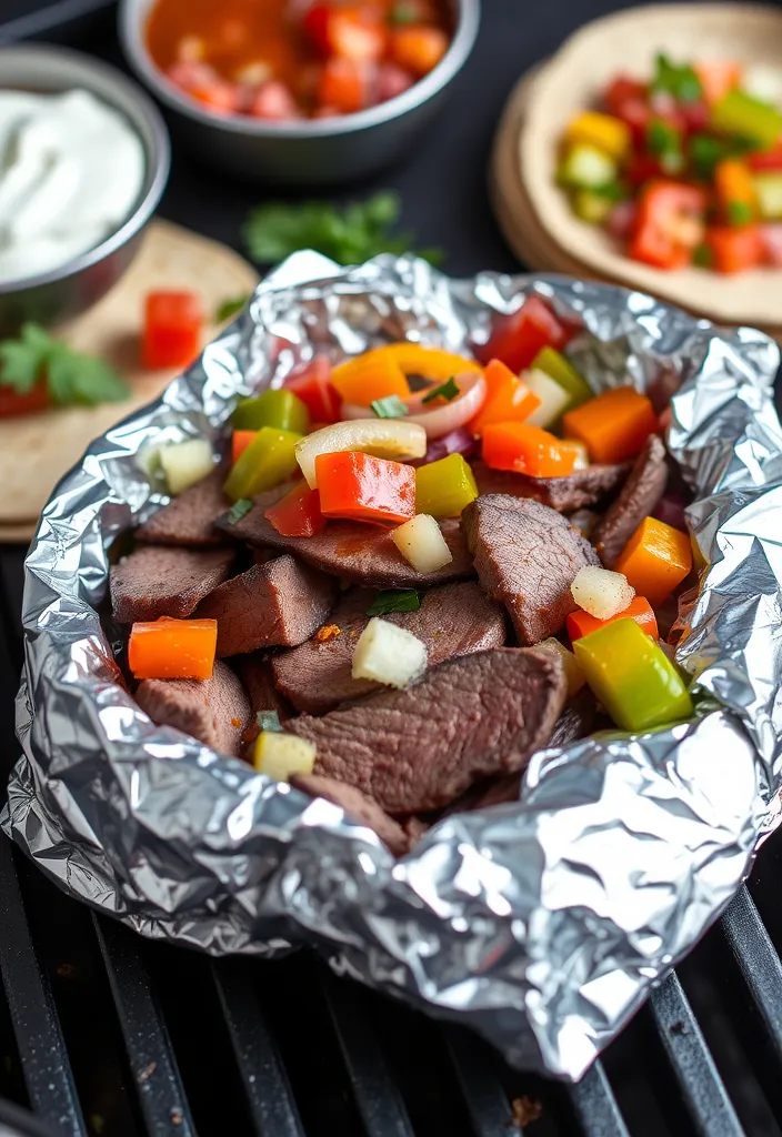 20 Foil Packet Meals You’ll Wish You Discovered Sooner (Perfect for Grilling!) - 6. Beef Fajita Foil Packets