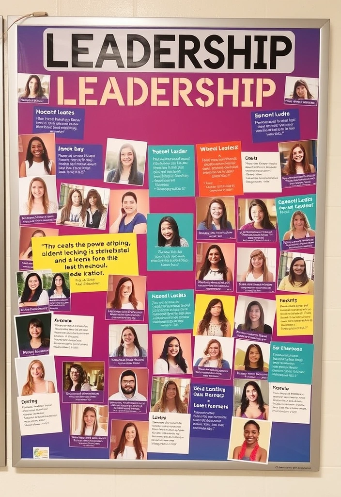 28 Unique Bulletin Board Ideas for Teachers' Classrooms That Will Inspire Every Student! - 23. Leadership Board: Cultivate Future Leaders