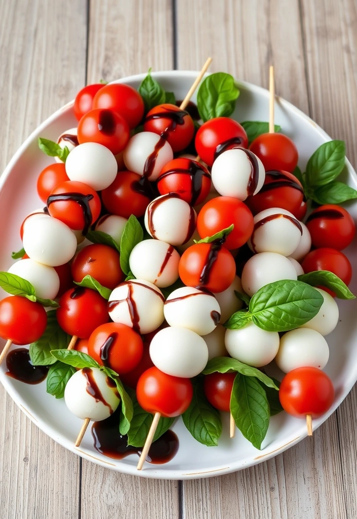 23 Crockpot Appetizer Ideas That Will Steal the Show (Your Guests Will Beg for the Recipes!) - 15. Caprese Skewers