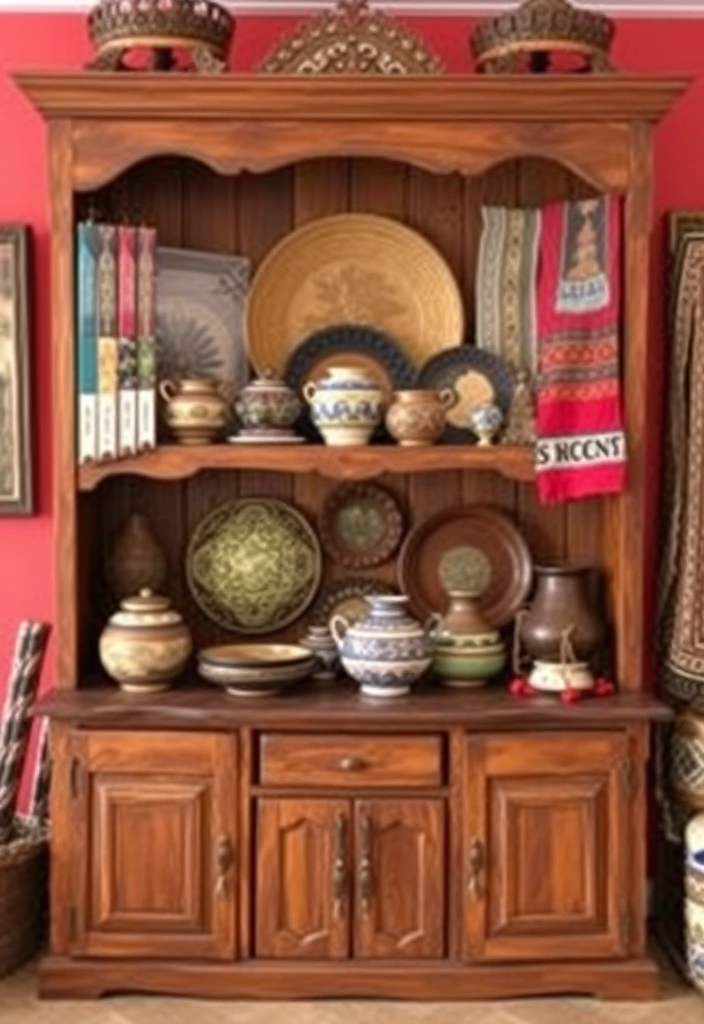 26 Hutch Redo Ideas That Will Transform Your Space (You Won't Believe #14!) - 26. Embrace Cultural Elements