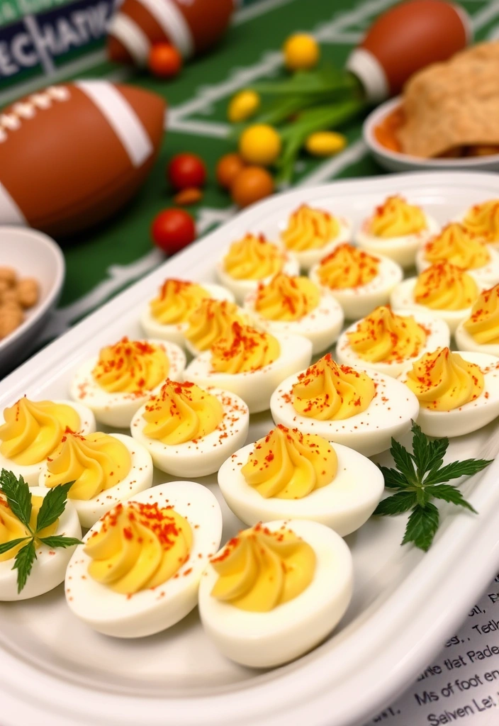 24 Easy Pleasy Snacks for Game Day Parties (You Won't Believe #11!) - 14. Deviled Eggs