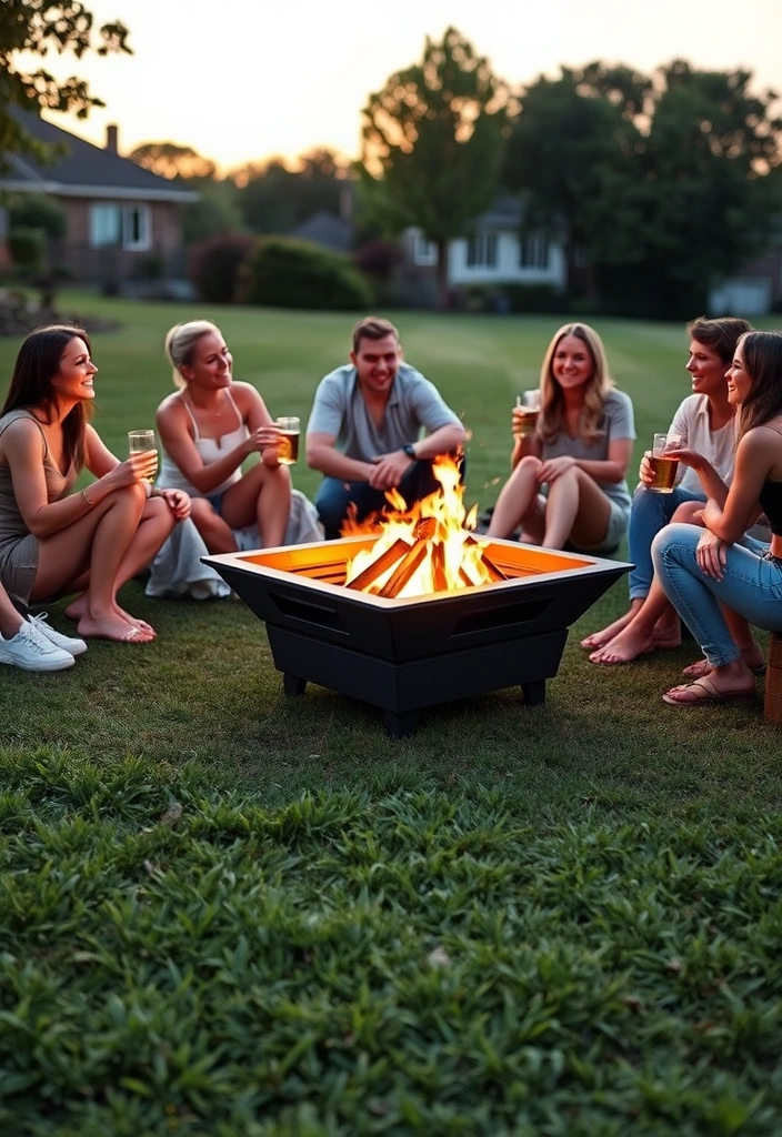 22 Deck and Patio Fire Pit Ideas That Will Ignite Your Outdoor Evenings! - 5. Portable Fire Pit