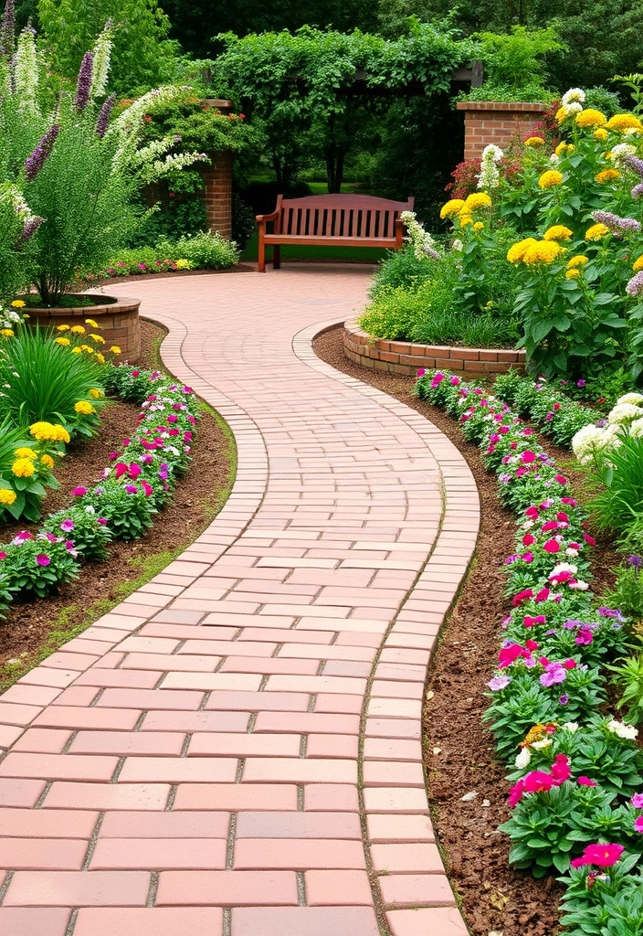 26 Inexpensive Garden Edging and DIY Borders That Will Transform Your Yard (You Won't Believe #10!) - 4. Elegant Brick Pathways