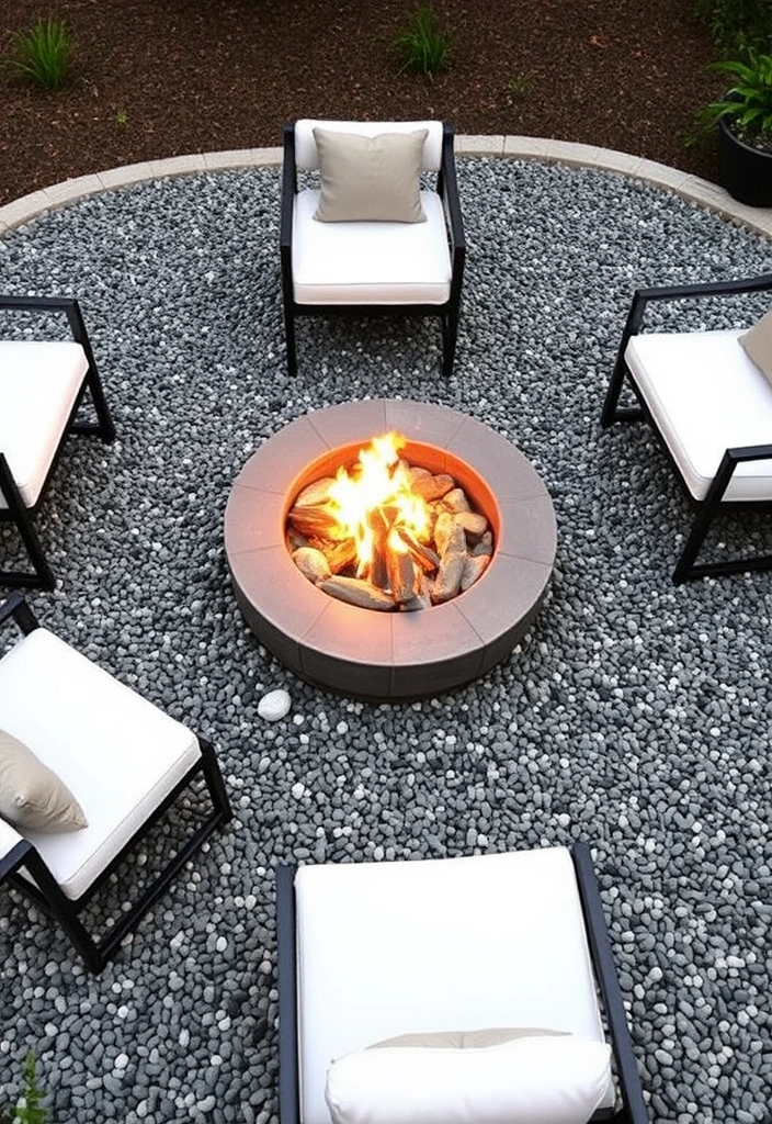 22 Deck and Patio Fire Pit Ideas That Will Ignite Your Outdoor Evenings! - 19. Fire Pit with Surrounding Gravel