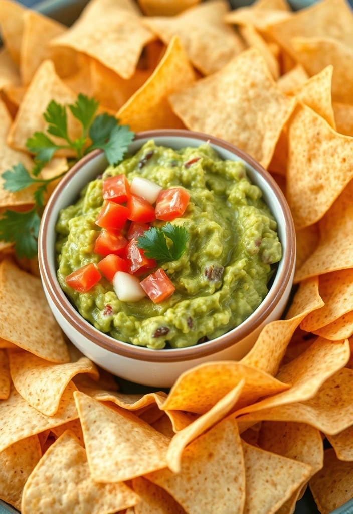 24 Easy Pleasy Snacks for Game Day Parties (You Won't Believe #11!) - 6. Guacamole and Chips