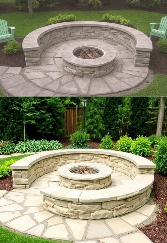 22 Deck and Patio Fire Pit Ideas That Will Ignite Your Outdoor Evenings! - 8. Custom Built-In Fire Pit