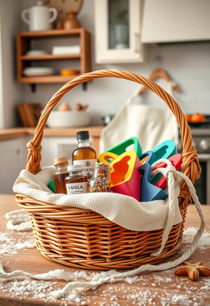 20 Homemade Gift Baskets That Will Leave Your Friends Speechless! - 5. Baking Essentials Basket