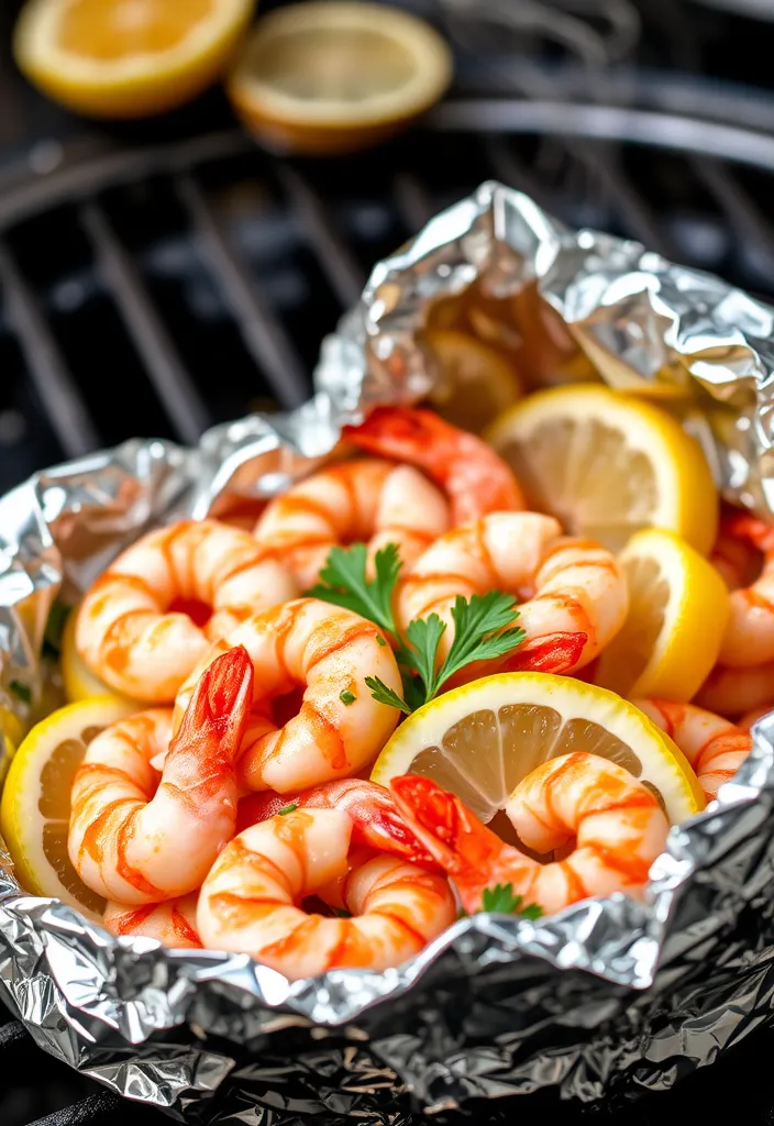 20 Foil Packet Meals You’ll Wish You Discovered Sooner (Perfect for Grilling!) - 1. Lemon Garlic Butter Shrimp