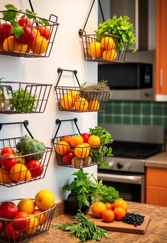 21 DIY Creative Storage Ideas for Small Spaces That'll Blow Your Mind! - 10. Wall-Mounted Baskets for Stylish Storage