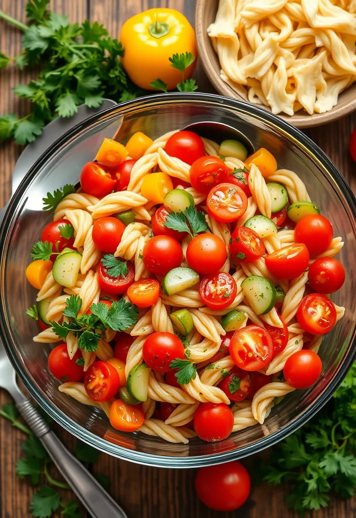 24 Potluck Dishes Ideas That Will Steal the Show at Your Next Gathering! - 1. Classic Pasta Salad