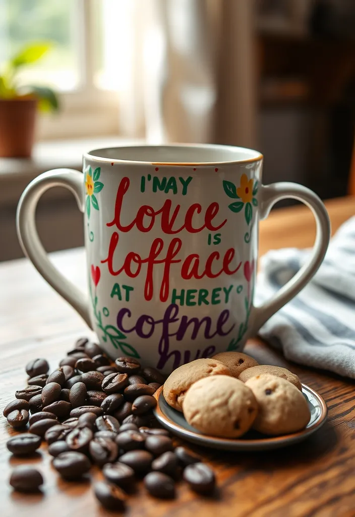 23 Homemade Valentine Gift Ideas for Him That Will Make His Heart Melt! - 3. Customized Mug with His Favorite Quote