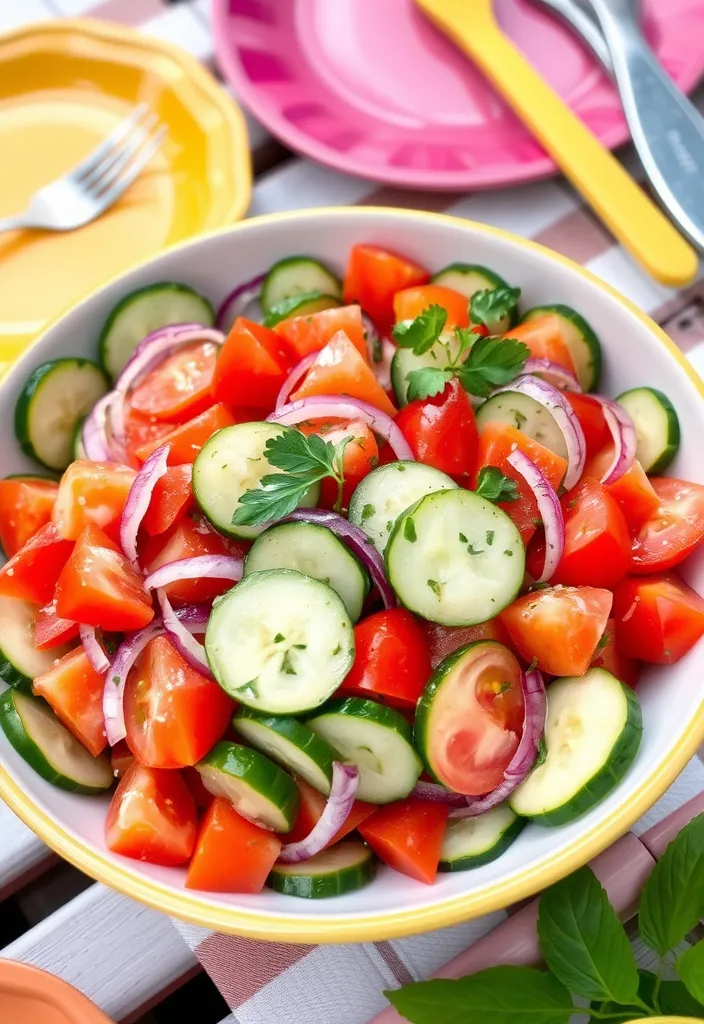 20 Easy Summer Salads That Will Wow Your Guests (You Won't Believe #7!) - 11. Cucumber Tomato Salad