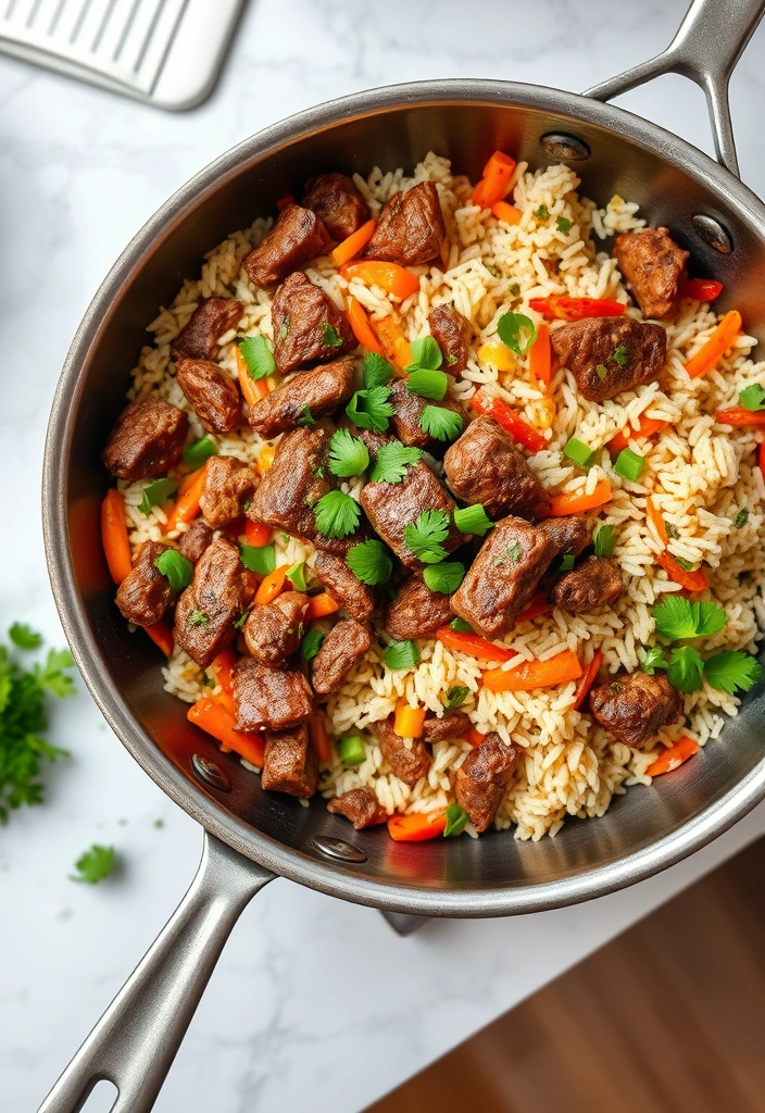 27 Ground Beef Recipes for Dinner That'll Make You the Family Hero! - 18. Beef and Rice Skillet