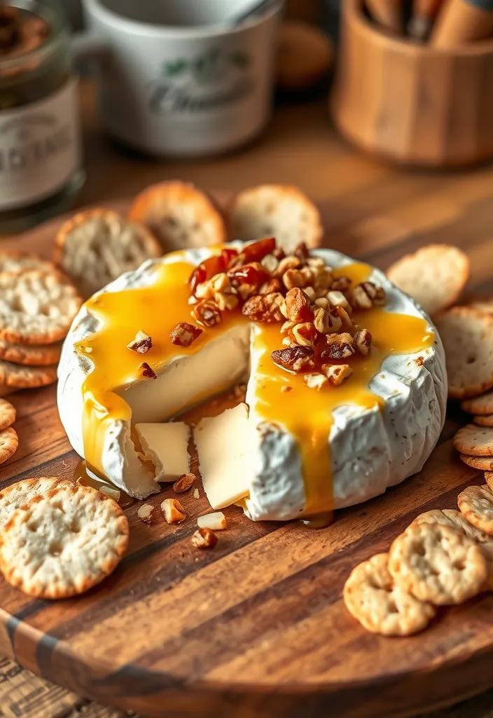 24 Potluck Dishes Ideas That Will Steal the Show at Your Next Gathering! - 9. Baked Brie with Honey and Nuts