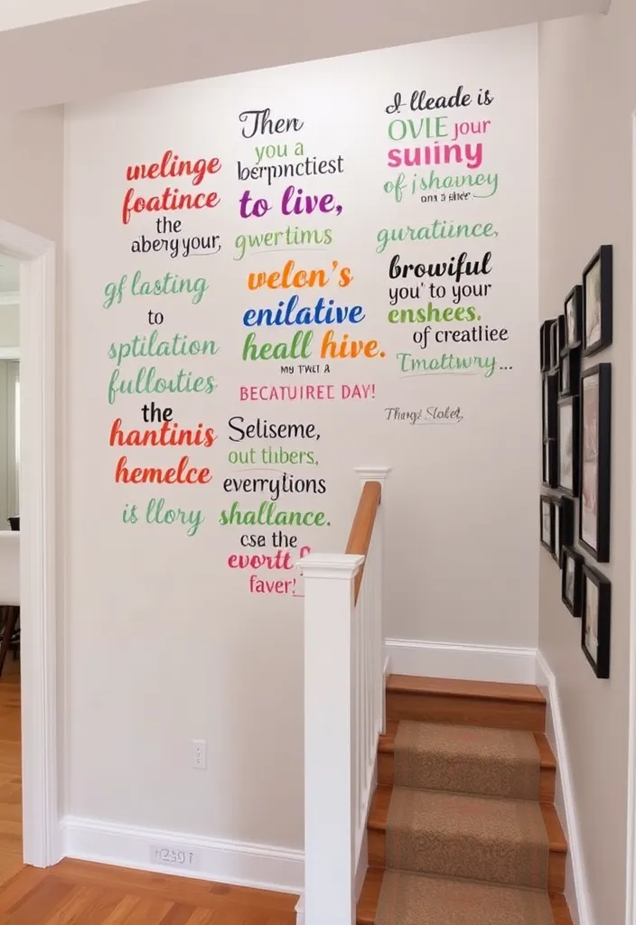 29 Stairway Accent Wall Ideas That'll Make You Say 'WOW!' (You Won't Believe #12!) - 7. Inspirational Quotes