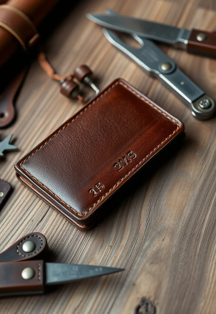 23 Homemade Valentine Gift Ideas for Him That Will Make His Heart Melt! - 7. Handmade Leather Wallet