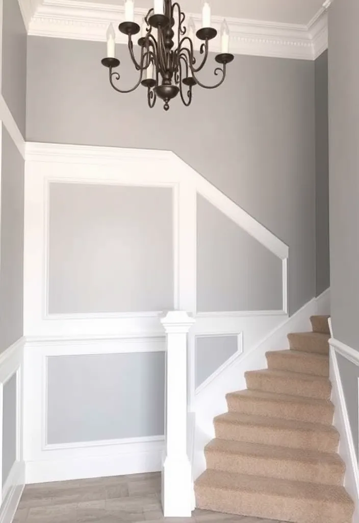 29 Stairway Accent Wall Ideas That'll Make You Say 'WOW!' (You Won't Believe #12!) - 4. Elegant Molding Designs