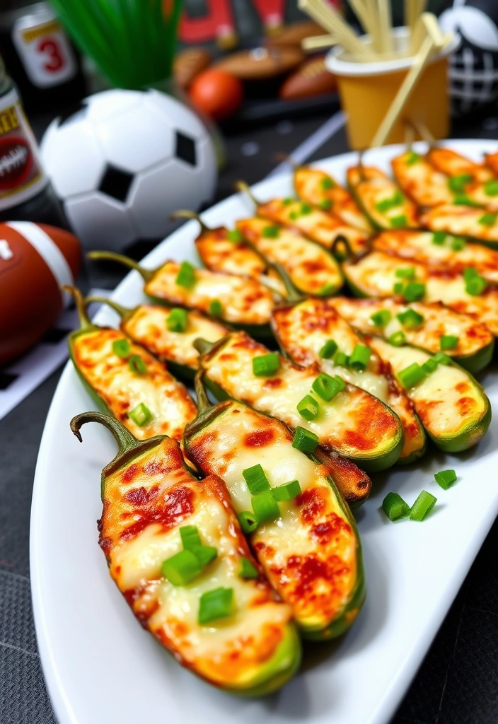 24 Easy Pleasy Snacks for Game Day Parties (You Won't Believe #11!) - 1. Cheesy Bacon Jalapeño Poppers