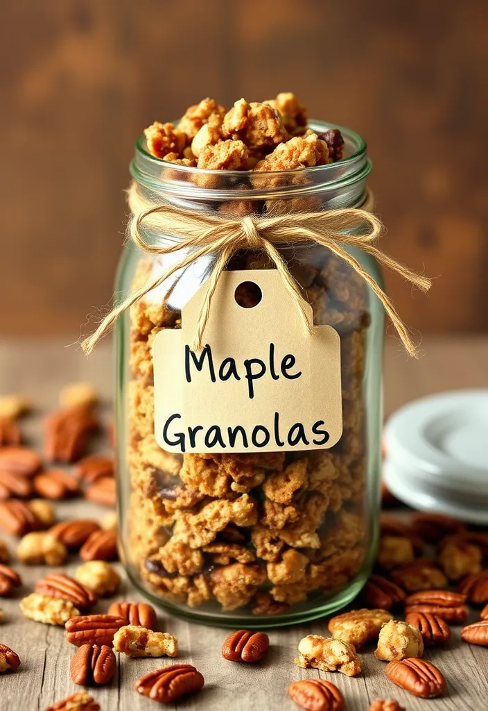 29 Christmas Snack Gifts That Will Make You the Holiday Hero! - 14. Maple Pecan Granola Clusters