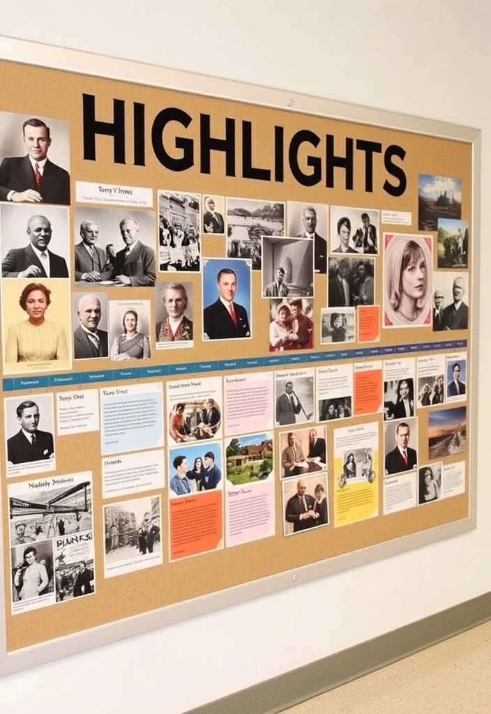 28 Unique Bulletin Board Ideas for Teachers' Classrooms That Will Inspire Every Student! - 14. Historical Highlights: Learning Through Time