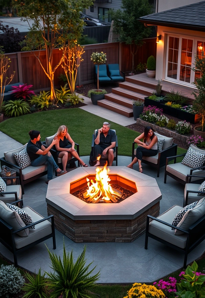 21 Stunning Fire Pit Ideas to Elevate Your Backyard Gatherings (You’ll Love #14!) - 14. Unique Fire Pit Shapes