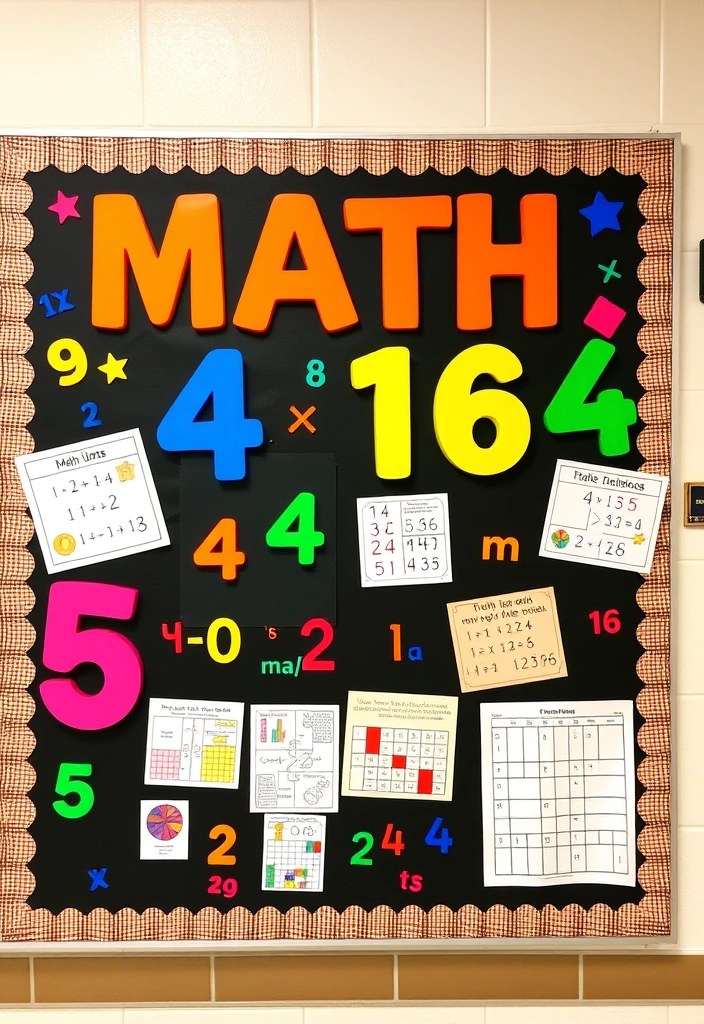 28 Unique Bulletin Board Ideas for Teachers' Classrooms That Will Inspire Every Student! - 16. Math Magic: Fun with Numbers