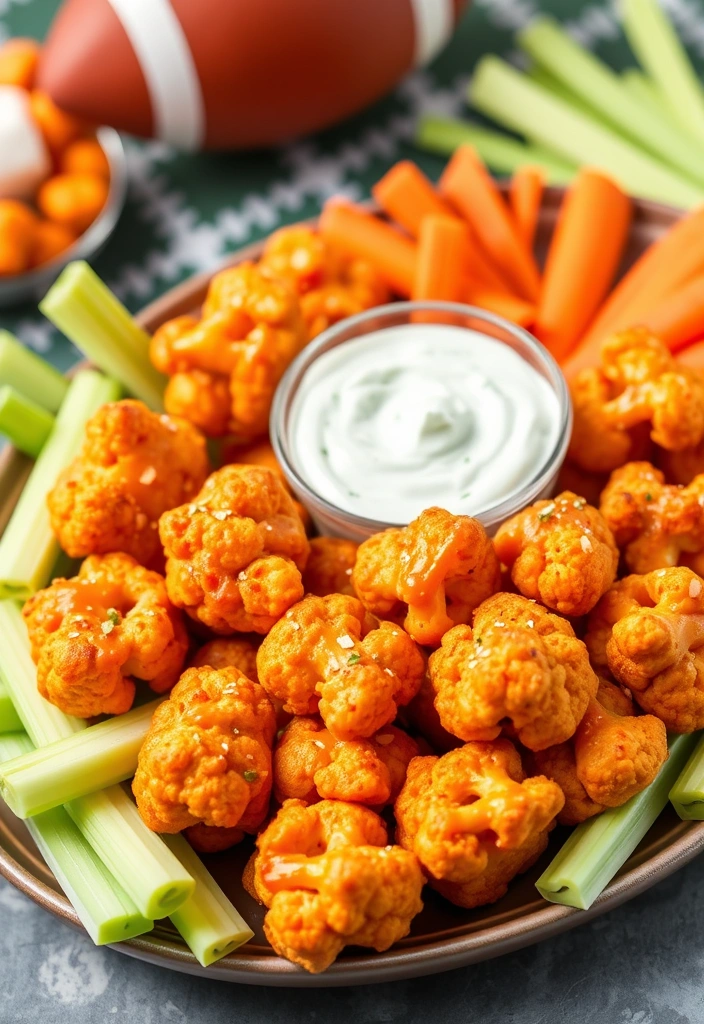 24 Easy Pleasy Snacks for Game Day Parties (You Won't Believe #11!) - 2. Spicy Buffalo Cauliflower Bites