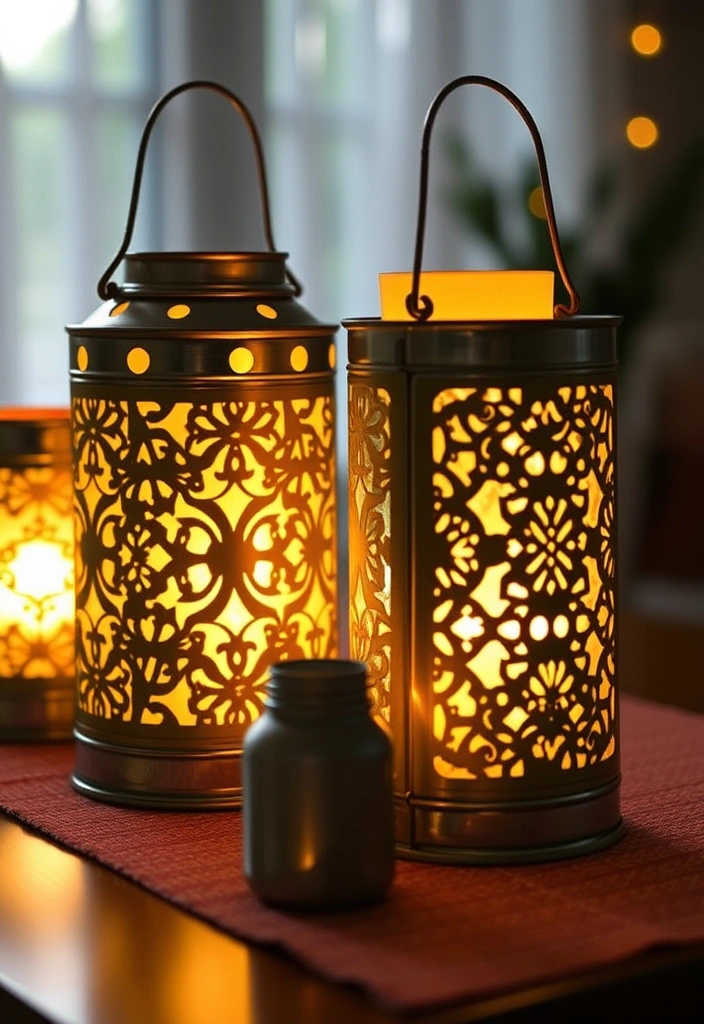 27 Creative Room Decor Hacks That Cost Absolutely Nothing! - 19. Upcycled Tin Can Lanterns