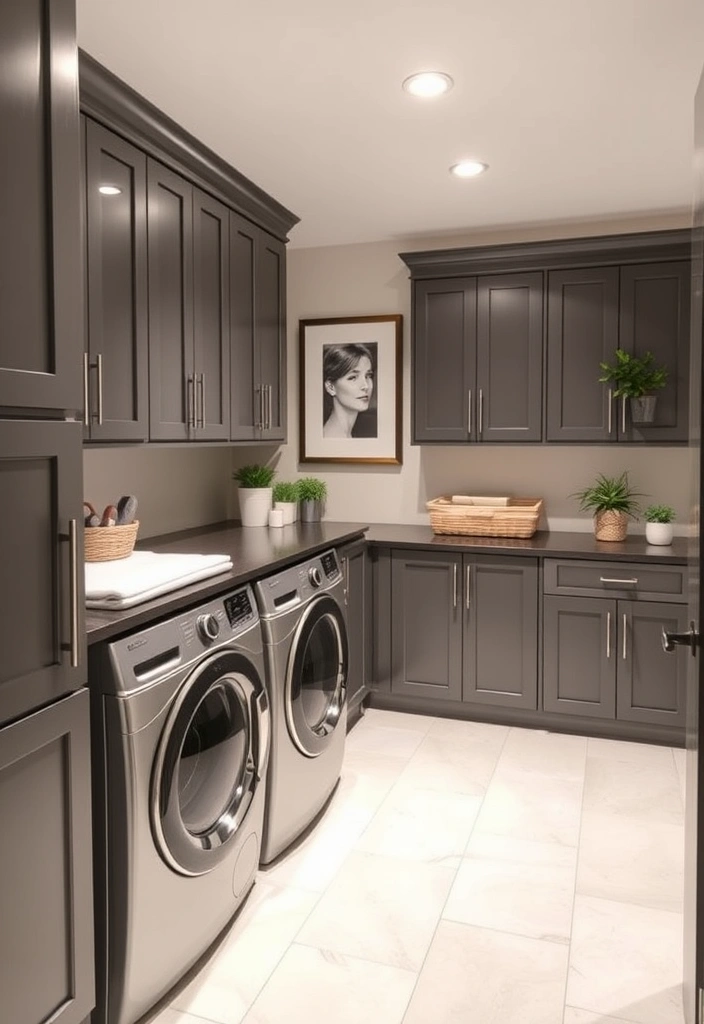 22 Basement Ideas That Will Transform Your Space Into a Cozy Retreat (You Won't Believe #10!) - 12. Trendy Laundry Room