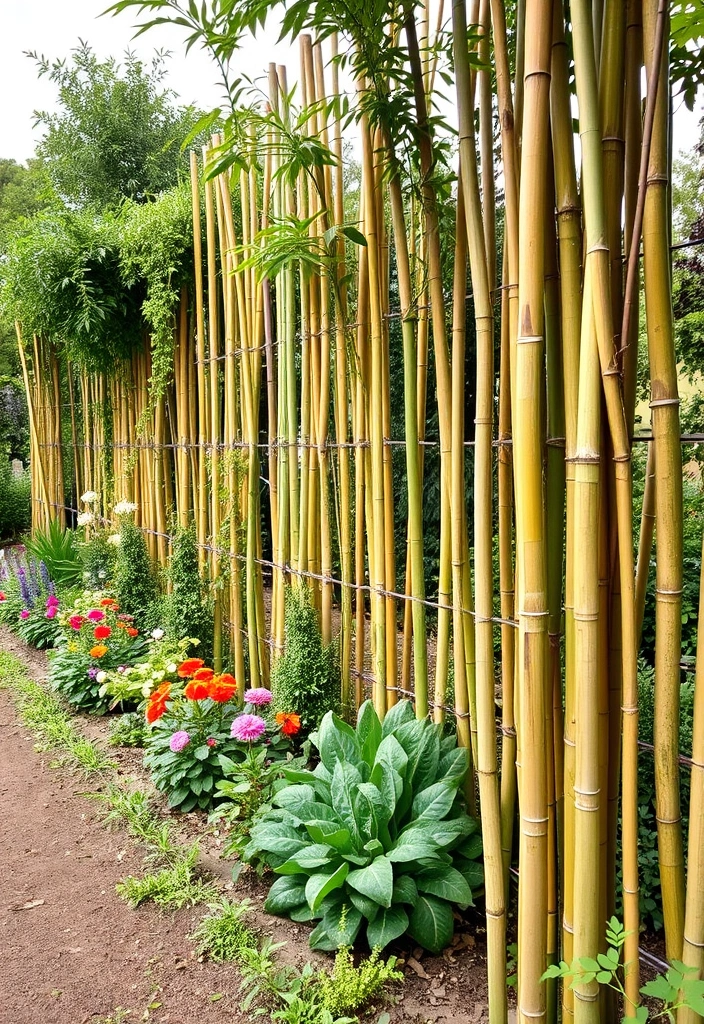 26 Inexpensive Garden Edging and DIY Borders That Will Transform Your Yard (You Won't Believe #10!) - 5. Eco-Friendly Bamboo Borders